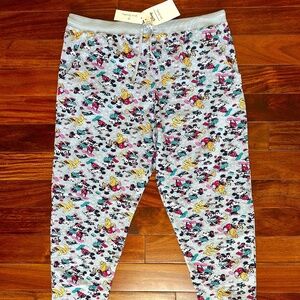 VERA BRADLEY DISNEY BANDED JOGGER PAJAMA PANTS:NWT MICKEY MOUSE FAMILY FUN (M)